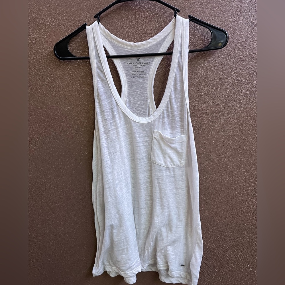 White heathered tank